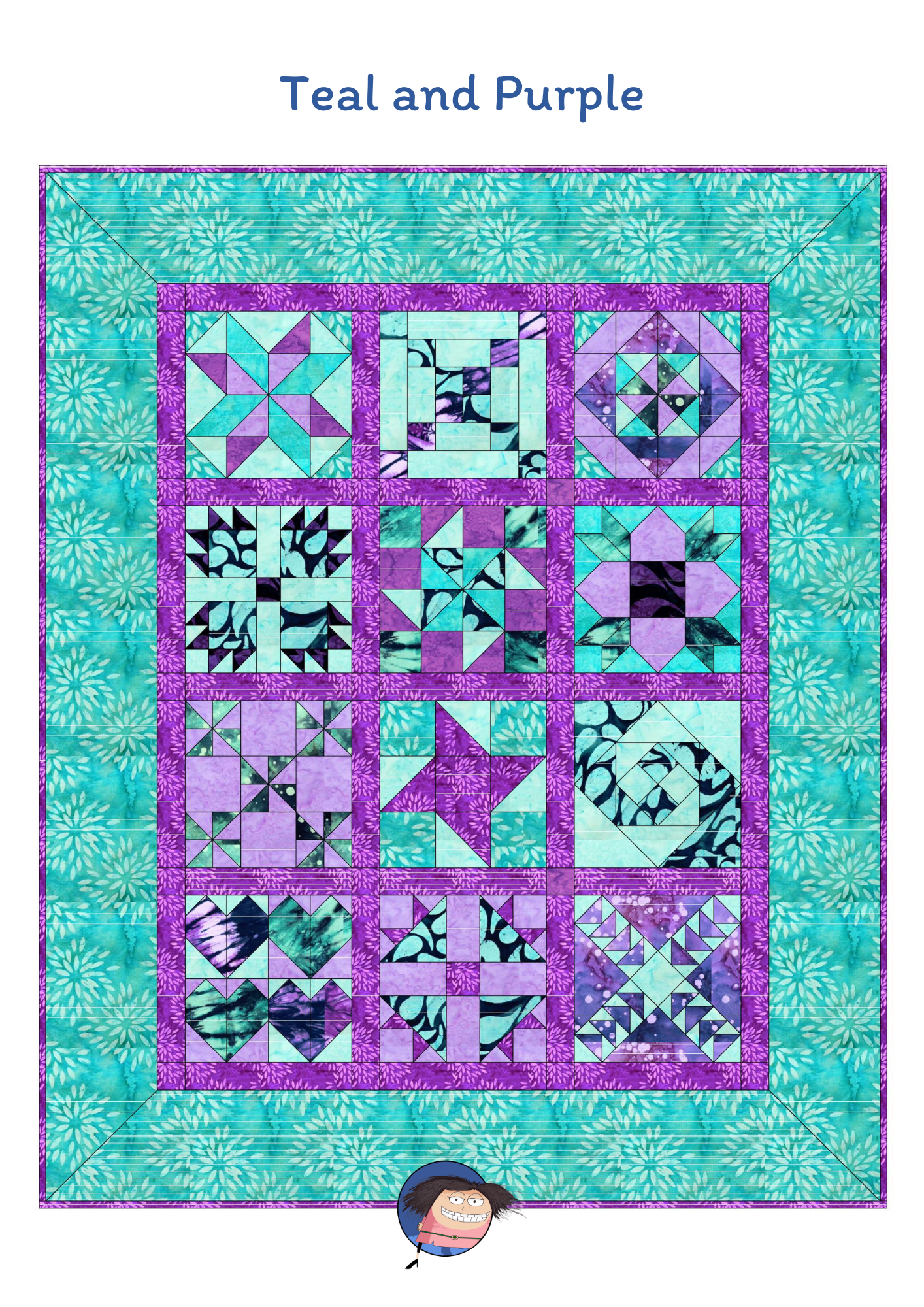 Beginners Quilt # 2 by Wacky Jacky's Digital Pattern