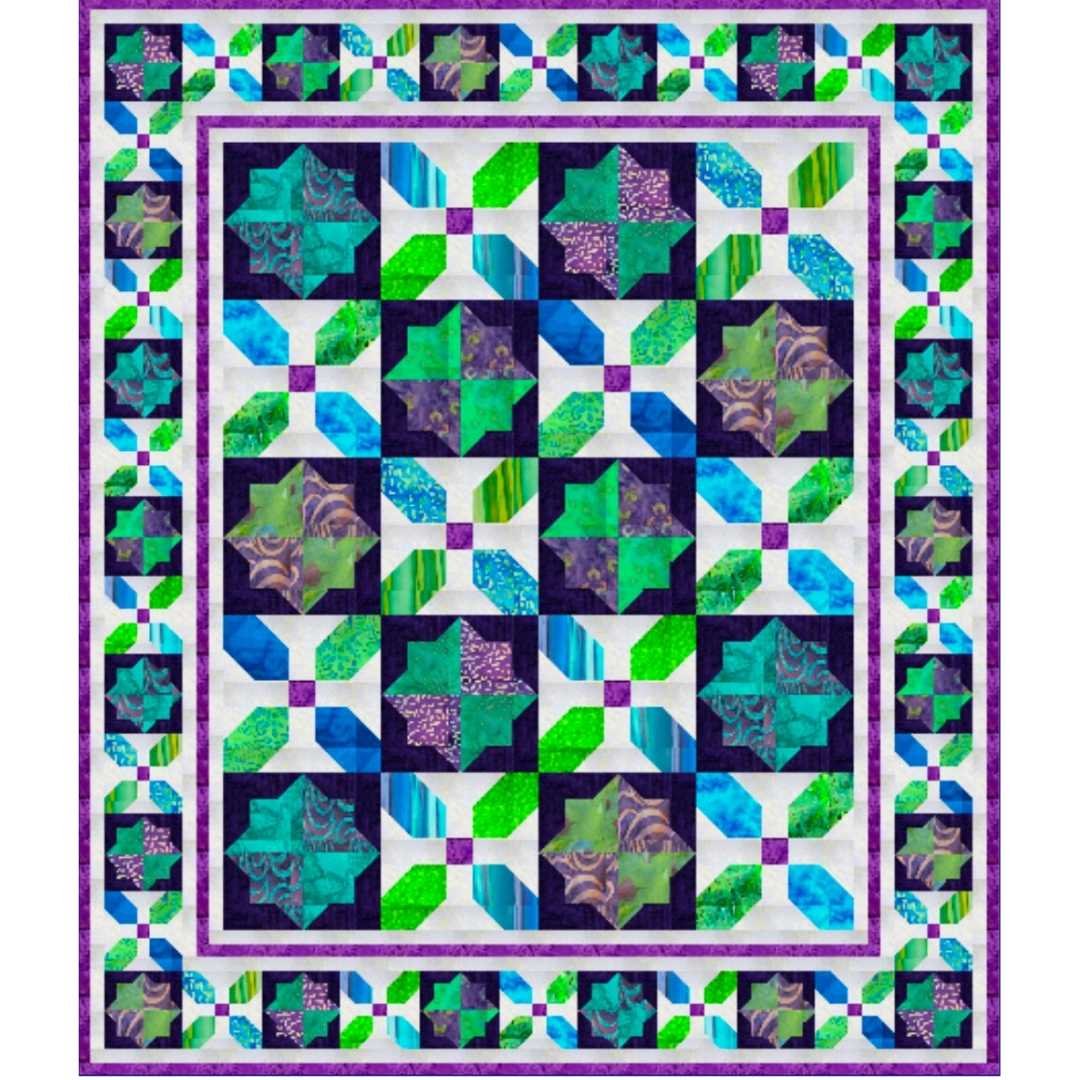 Lime Spider by 16 Fat Quarters (inc pattern)