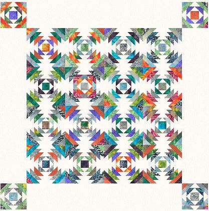 Balinese Pineapple Quilt by Wacky Jacky's Digital Pattern