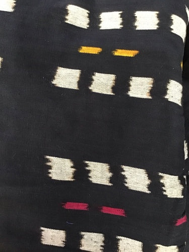 Hand dye handwoven 16 (Hitam motif warna warni)